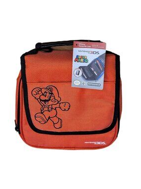 Nintendo 3DS Super Mario Orange Universal Transporter Case w/ Shoulder Strap